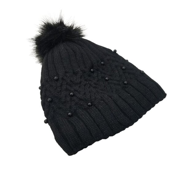 TRU FIT Womens Winter Fleece Lined Beanie Size OS Color Black‎ - Picture 2 of 3